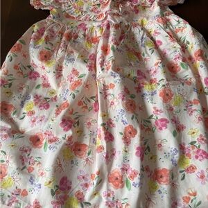 Floral Kids Dress - Pink, Yellow, Green